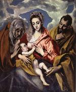 El Greco The Holy Family iwth St Anne oil on canvas